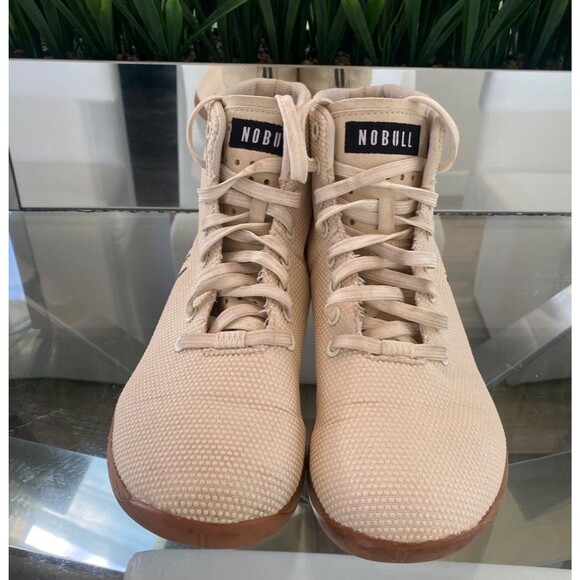 Nobull Mens 7 Womens 8.5 Superfabric Hi Top Trainer Shoes Gym Ivory main image 8